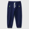 Trousers with print and drawstring