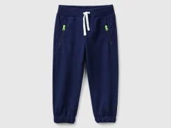 Trousers with print and drawstring