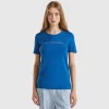 T-shirt in 100% cotton with glitter print logo
