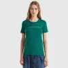 T-shirt in 100% cotton with glitter print logo