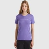 T-shirt in 100% cotton with glitter print logo