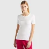 T-shirt in 100% cotton with glitter print logo