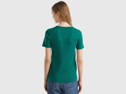 T-shirt in 100% cotton with glitter print logo