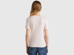 T-shirt in 100% cotton with glitter print logo