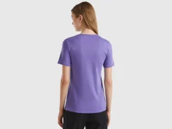 T-shirt in 100% cotton with glitter print logo