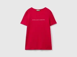 T-shirt in 100% cotton with glitter print logo