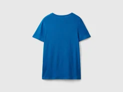 T-shirt in 100% cotton with glitter print logo