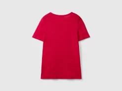 T-shirt in 100% cotton with glitter print logo