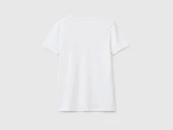 T-shirt in 100% cotton with glitter print logo