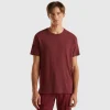 T-shirt in linen blend