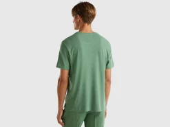 T-shirt in linen blend