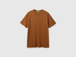 T-shirt in linen blend