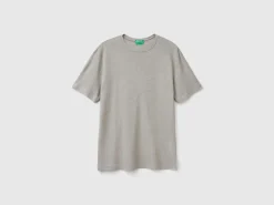 T-shirt in linen blend