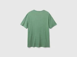 T-shirt in linen blend