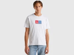 T-shirt in organic cotton with embroidered logo
