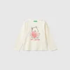 T-shirt in stretch cotton with print