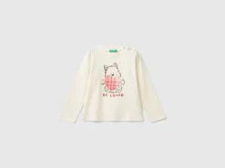 T-shirt in stretch cotton with print