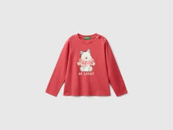T-shirt in stretch cotton with print