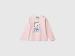 T-shirt in stretch cotton with print