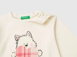 T-shirt in stretch cotton with print