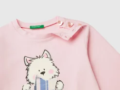 T-shirt in stretch cotton with print