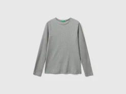 T-shirt in stretch cotton blend