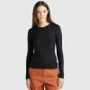 T-shirt in viscose and cashmere blend