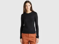 T-shirt in viscose and cashmere blend