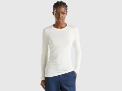 T-shirt in viscose and cashmere blend