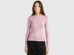 T-shirt in viscose and cashmere blend