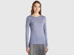 T-shirt in viscose and cashmere blend