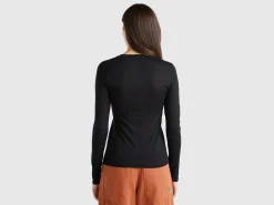T-shirt in viscose and cashmere blend