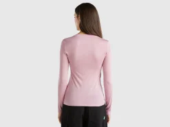 T-shirt in viscose and cashmere blend