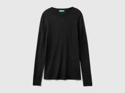 T-shirt in viscose and cashmere blend