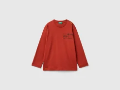 T-shirt in warm cotton with slogan print