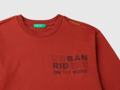 T-shirt in warm cotton with slogan print