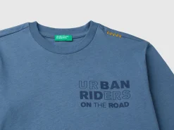 T-shirt in warm cotton with slogan print