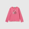 T-shirt in warm organic cotton with sequins