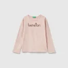 T-shirt in warm organic cotton with sequins