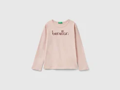 T-shirt in warm organic cotton with sequins