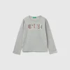 T-shirt in warm organic cotton with sequins