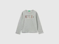 T-shirt in warm organic cotton with sequins