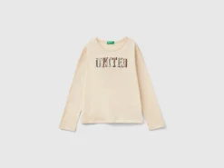 T-shirt in warm organic cotton with sequins