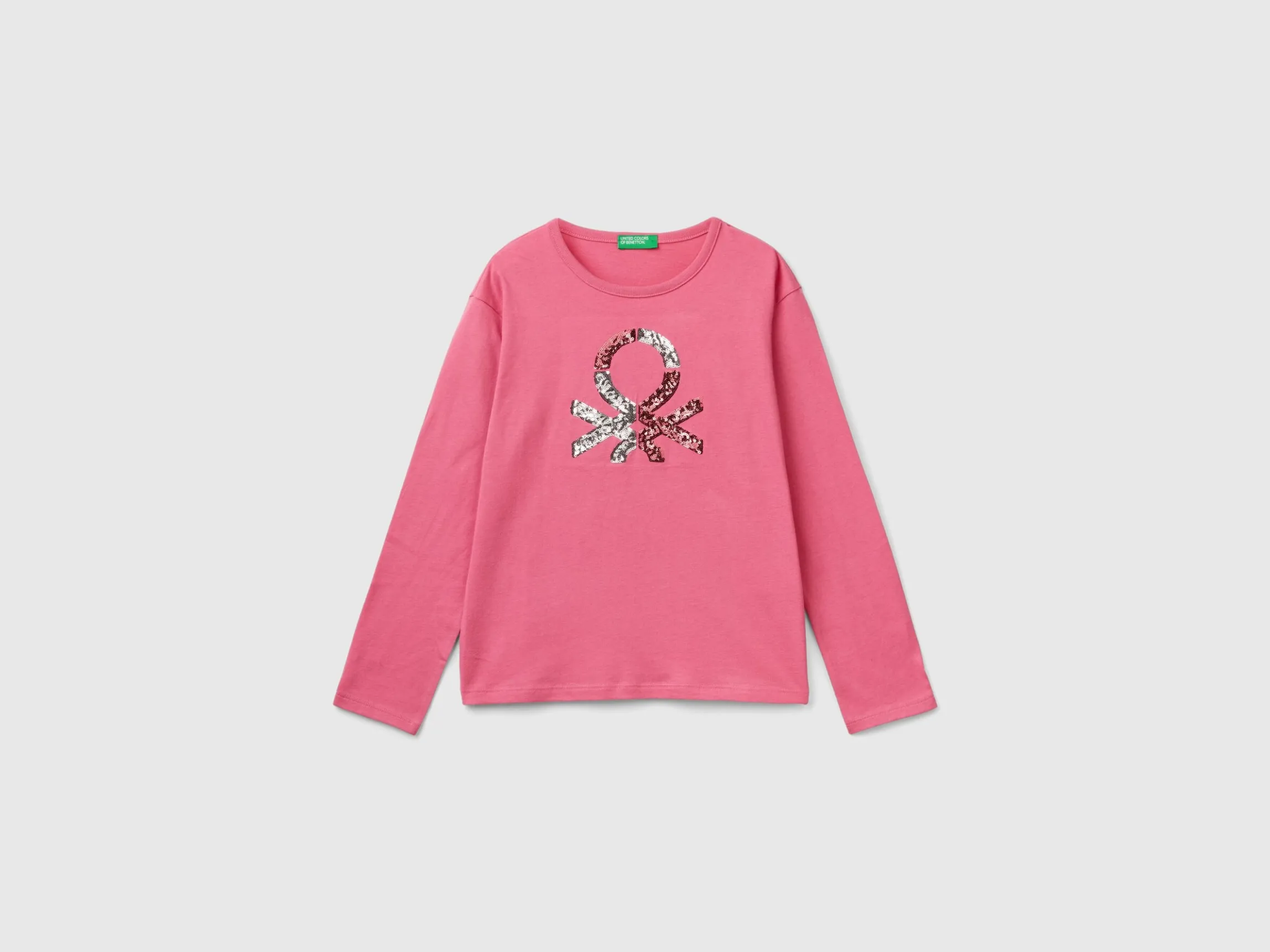 T-shirt in warm organic cotton with sequins
