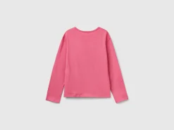 T-shirt in warm organic cotton with sequins