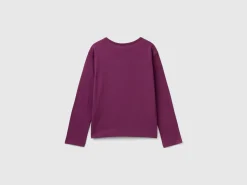 T-shirt in warm organic cotton with sequins