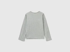 T-shirt in warm organic cotton with sequins