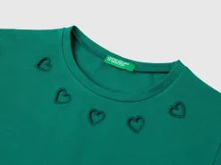 T-shirt with cut-out hearts