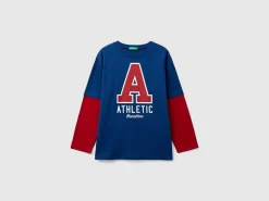 T-shirt with double sleeve in organic cotton