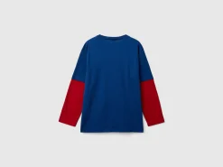 T-shirt with double sleeve in organic cotton